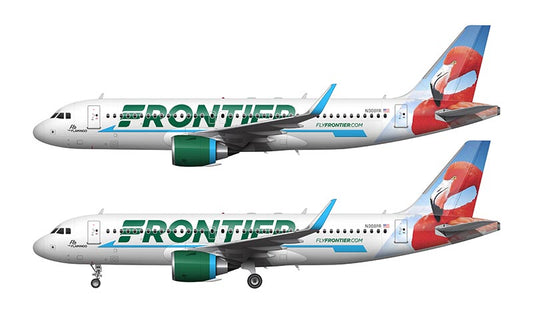 Frontier Airlines Airbus A320neo Illustration (Flo The Flamingo Livery)