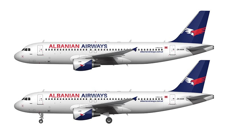 Albanian Airways Airbus A320 Illustration