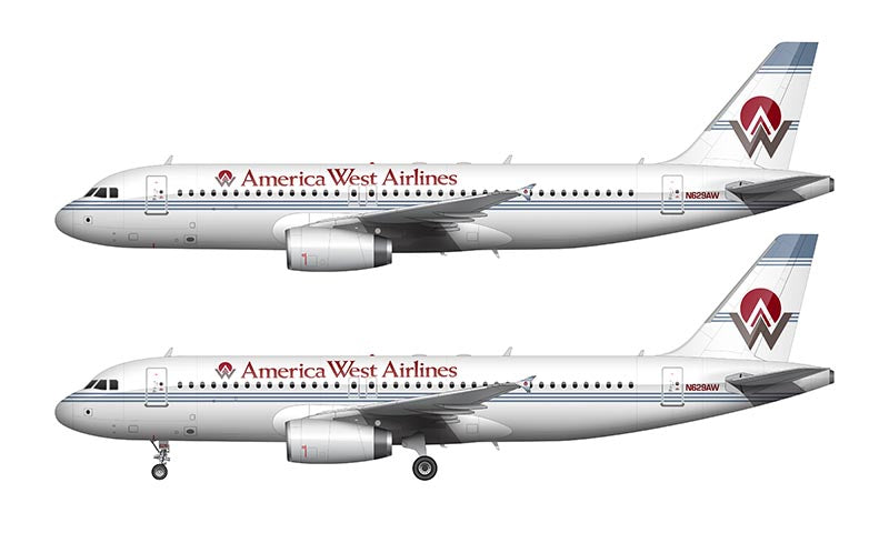 America West Airbus A320 Illustration