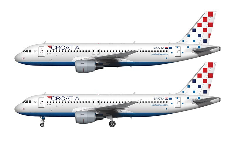 Croatia Airlines Airbus A320 Illustration