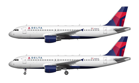 Delta Air Lines Airbus A320 Illustration