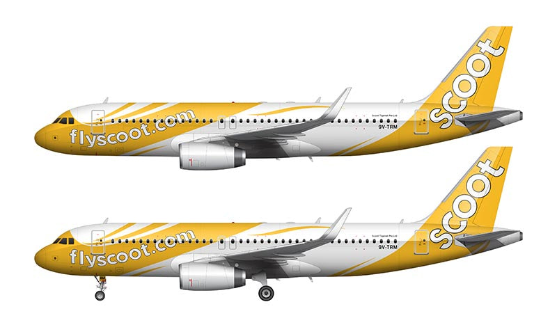 Scoot Airbus A320 Illustration