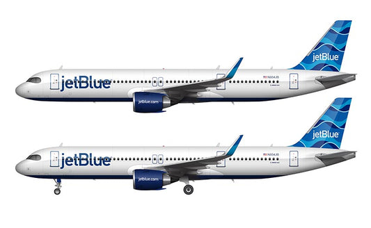 JetBlue Airbus A321NX Illustration (Streamers Livery)