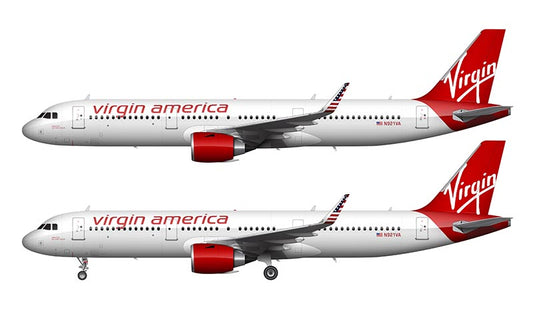 Virgin America Airbus A321-253N Illustration