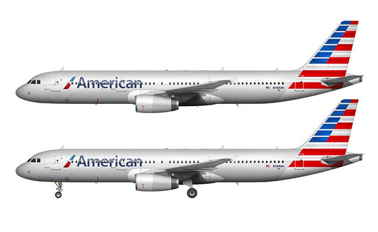 American Airlines Airbus A321 Illustration