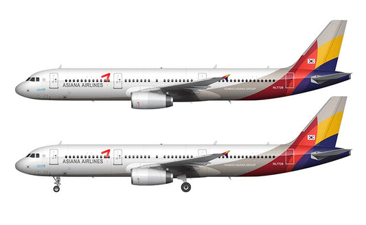 Asiana Airlines Airbus A321 Illustration