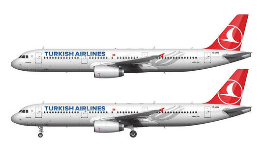 Turkish Airlines Airbus A321 Illustration