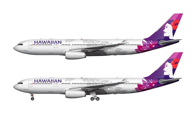 Hawaiian Airlines Airbus A330-200 Illustration (2017 Livery)
