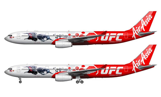 AirAsia X Airbus A330-343 Illustration (UFC Livery)