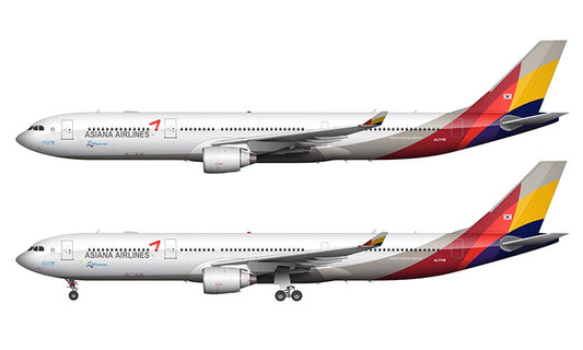 Asiana Airlines Airbus A330-323 Illustration