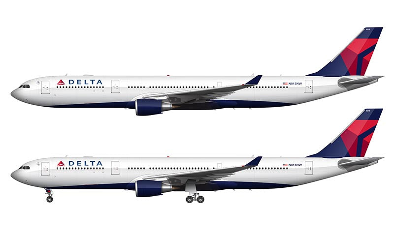 Delta Air Lines Airbus A330-323 Illustration
