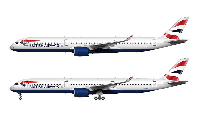 British Airways Airbus A350-1041 Illustration