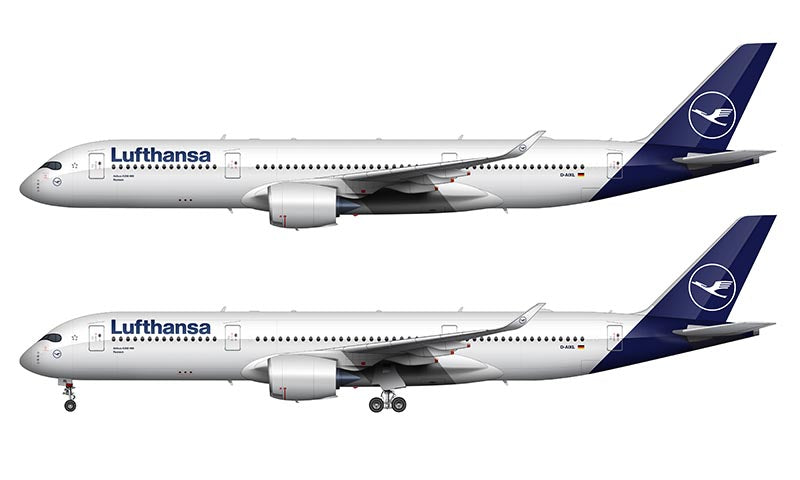 Lufthansa Airbus A350-900 Illustration (2018 Livery)