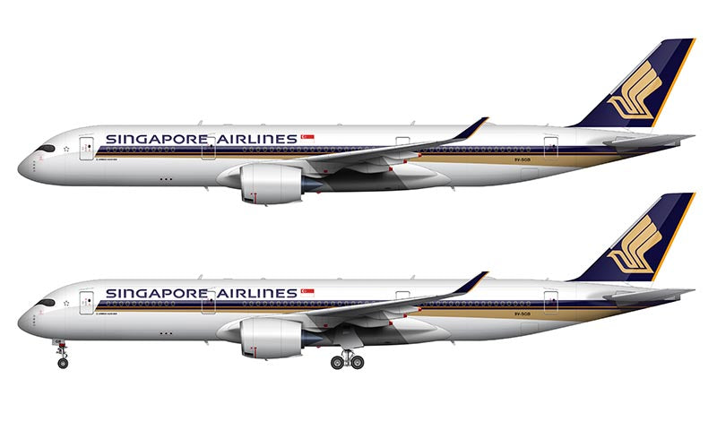 Singapore Airlines Airbus A350-900 Illustration