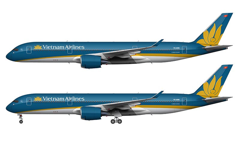 Vietnam Airlines Airbus A350-900 Illustration