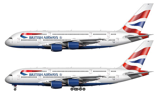 British Airways Airbus A380-800 Illustration