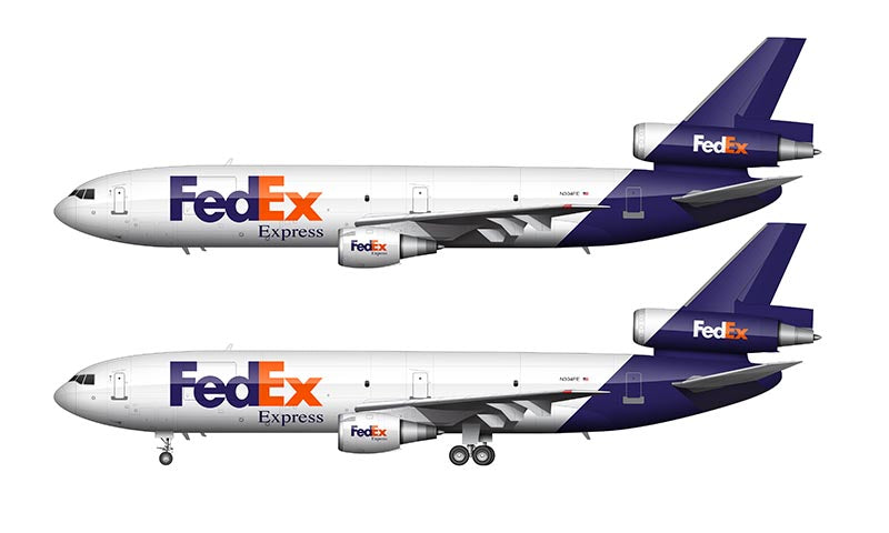 FedEx McDonnell Douglas DC-10-30F Illustration