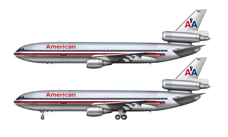 American Airlines McDonnell Douglas DC-10-30 Illustration