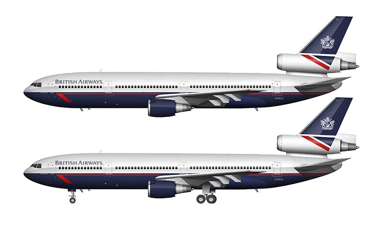 British Airways McDonnell Douglas DC-10-30 Illustration (Landor Livery)