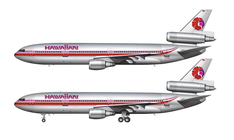 Hawaiian Airlines McDonnell Douglas DC-10-30 Illustration – NorebboStock