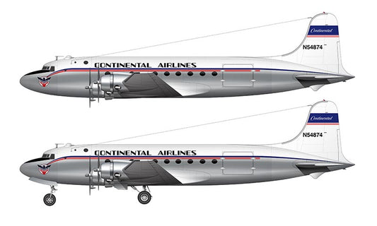 Continental Airlines Douglas DC-4 Illustration