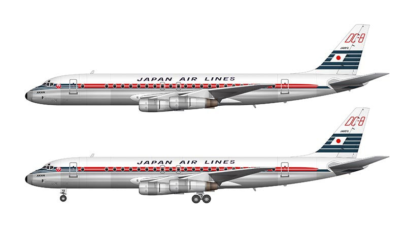 Japan Air Lines McDonnell Douglas DC-8-53 Illustration