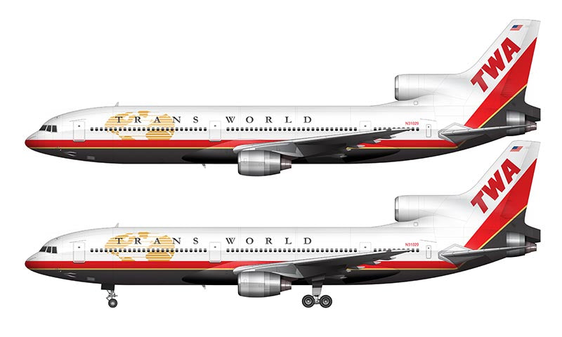 Trans World Airlines Lockheed L-1011-1 Illustration (Newest Livery)