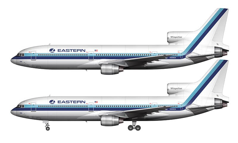 Eastern Airlines Lockheed L-1011-1 Illustration (White Livery)