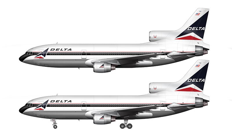 Delta Air Lines Lockheed L-1011-500 Illustration