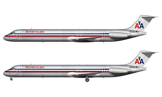 American Airlines McDonnell Douglas MD-83 Illustration