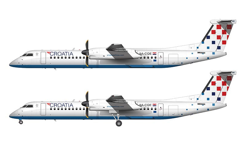 Croatia Airlines Bombardier DHC-8-402 Q400 Illustration