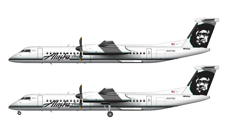 Alaska Airlines (Horizon Air) Bombardier DHC-8-402 Q400 Illustration
